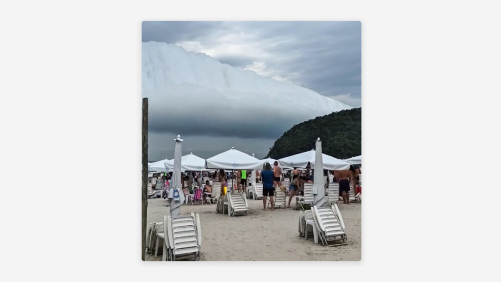 Captan un extraño 'tsunami de nubes' en Brasil (VIDEO)