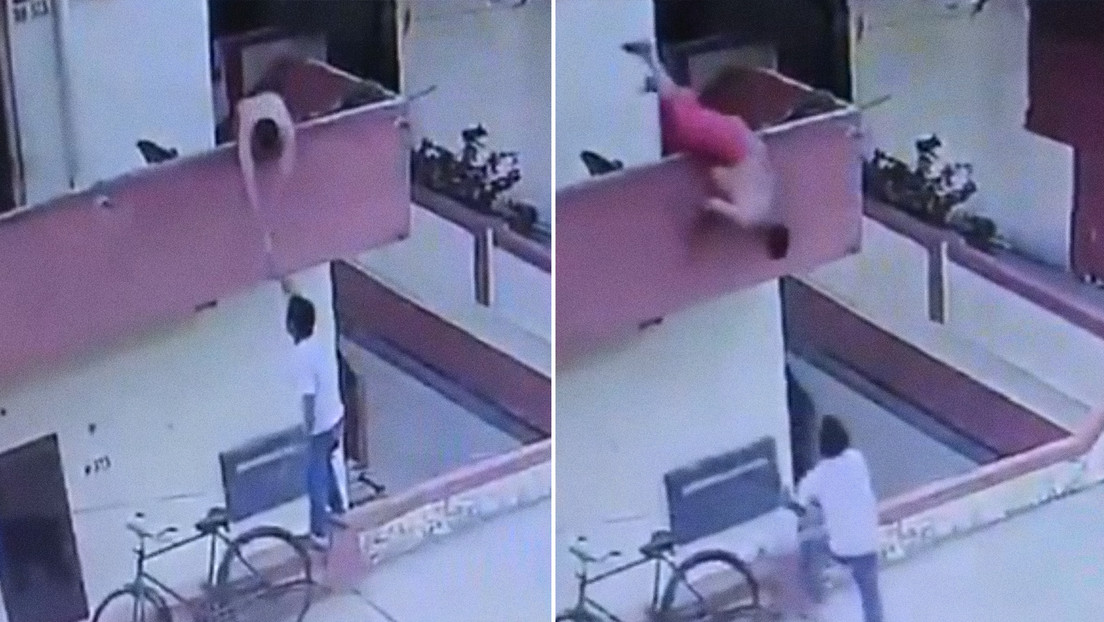 VIDEO: Sufre una terrible caída desde su terraza por intentar alcanzar un helado