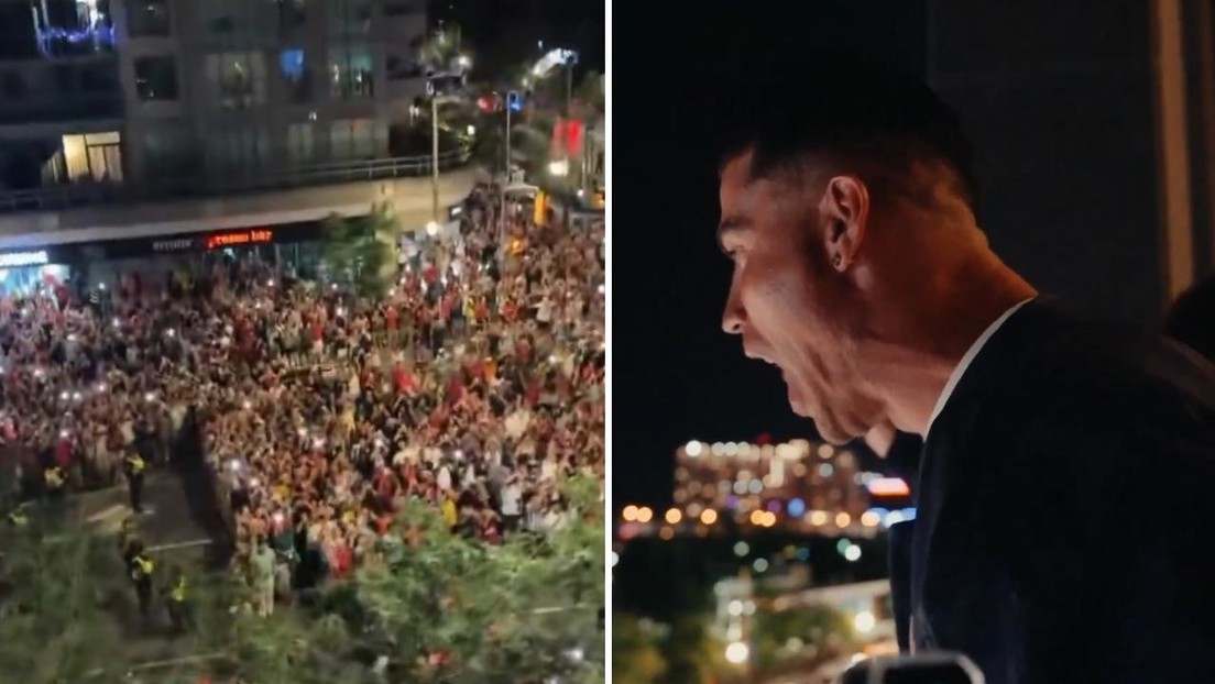VIDEOS: Ronaldo se emociona con multitud desde un balcón de su hotel tras vencer a Croacia