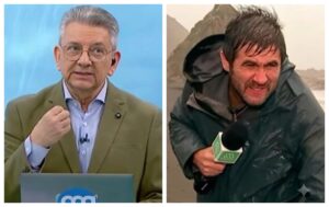 «¿Es necesario?»: Mega recibe duras críticas por exponer a periodista en pleno temporal