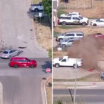 Quiso burlar a la Policía y acabó embestido por dos carros (VIDEO)
