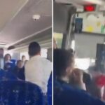 VIDEO: Conductor pierde los estribos y destroza un vidrio del autobús tras discutir con un pasajero