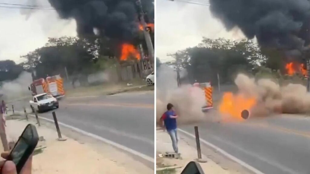 VIDEO FUERTE: Peatones quedan atrapados en una ola de explosiones de alcantarillas tras voraz incendio