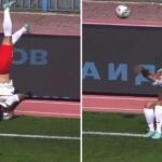 VIDEO: La increíble asistencia tras un saque de banda con voltereta en el fútbol ruso