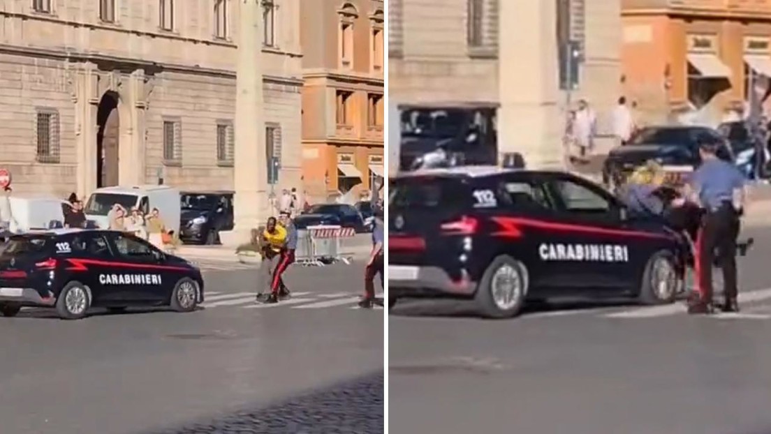 Coordinación perfecta: Patrullero atropella al sospechoso… y de paso al colega que lo arrestaba (VIDEO)