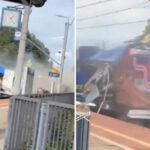Nuevas imágenes de la violenta colisión del tren de pasajeros contra un camión (IMPACTANTE VIDEO)
