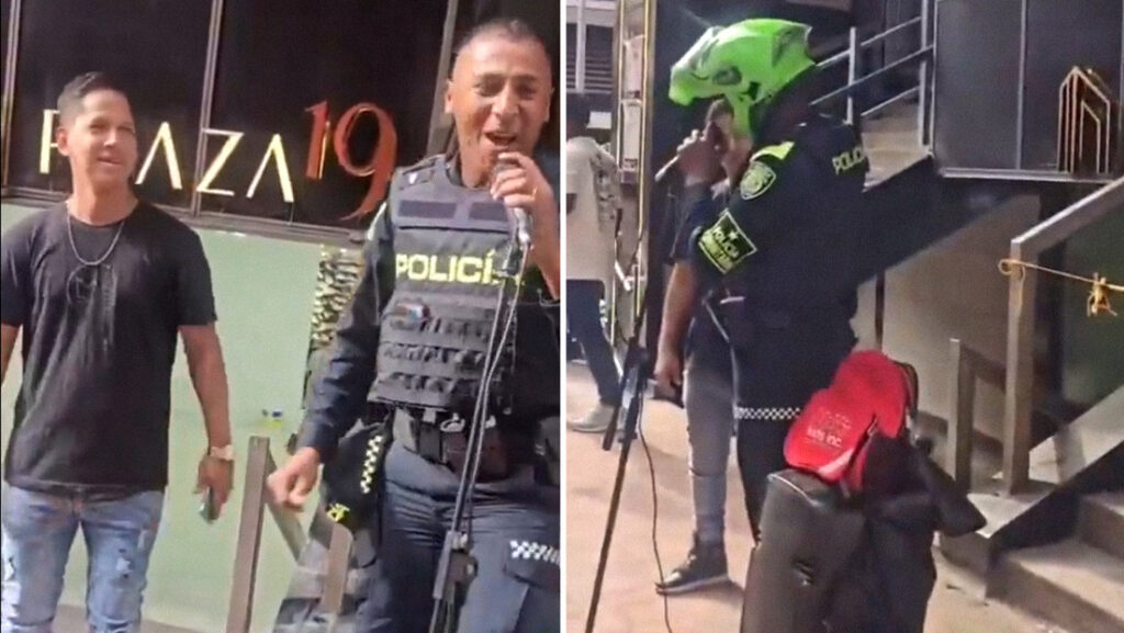 VIDEO: Un policía asusta a un cantante callejero al acercarse, pero pasa esto