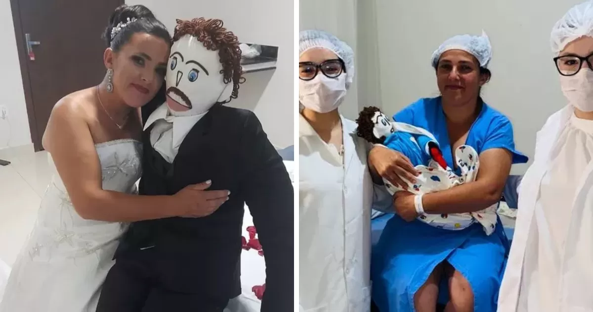 La desconocida historia detrás de la mujer que se «casó con un muñeco» y tuvo un «parto» en Brasil